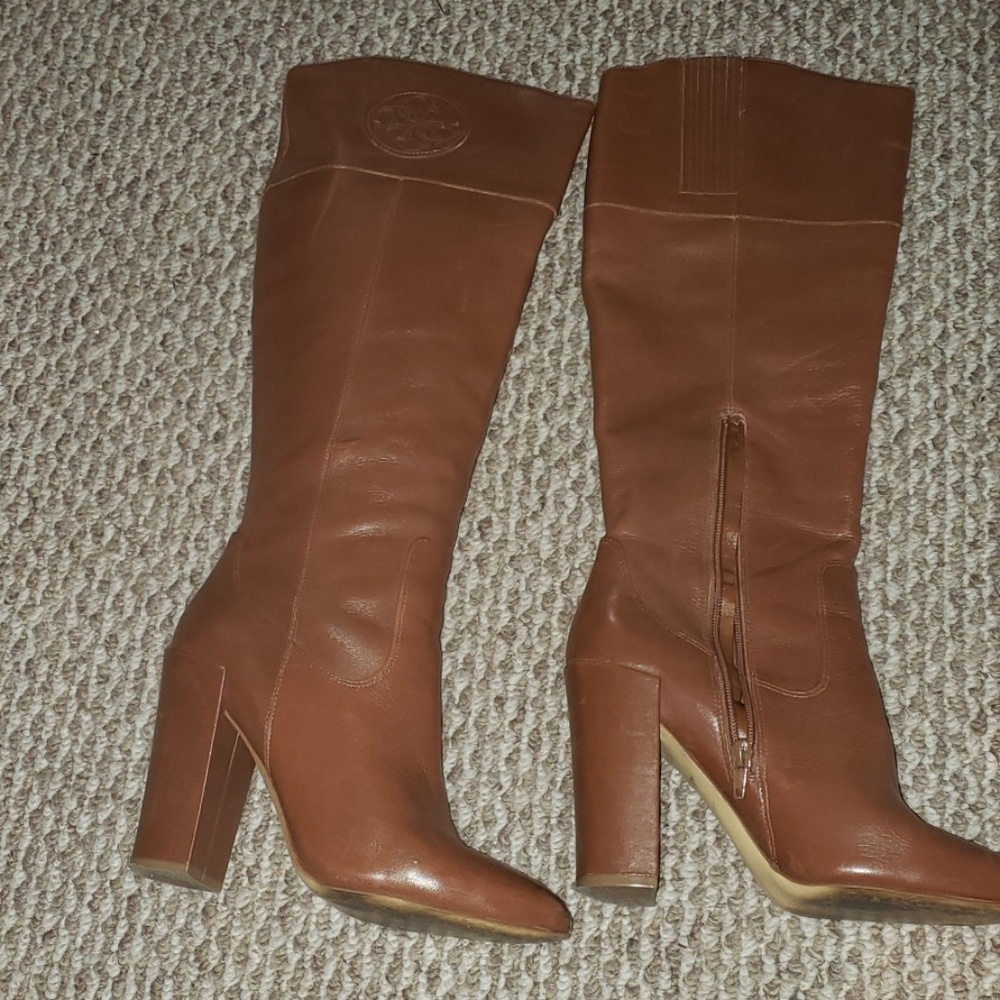 Guess real leather cognac color knee hi boots - Picture 3 of 7